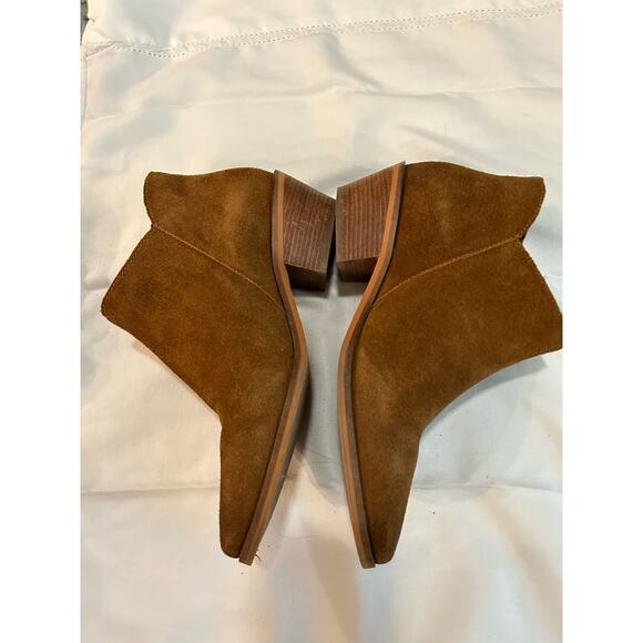 Franco Sarto brown Leather Ankle Booties sz 9.5 - Picture 8 of 8